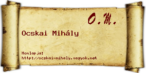 Ocskai Mihály névjegykártya